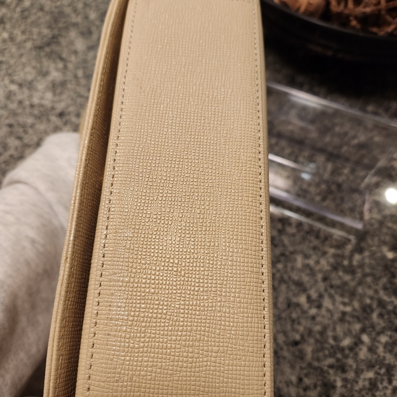 MCM Cream Shoulder Bag with Gold Accents - Picture 17 of 17